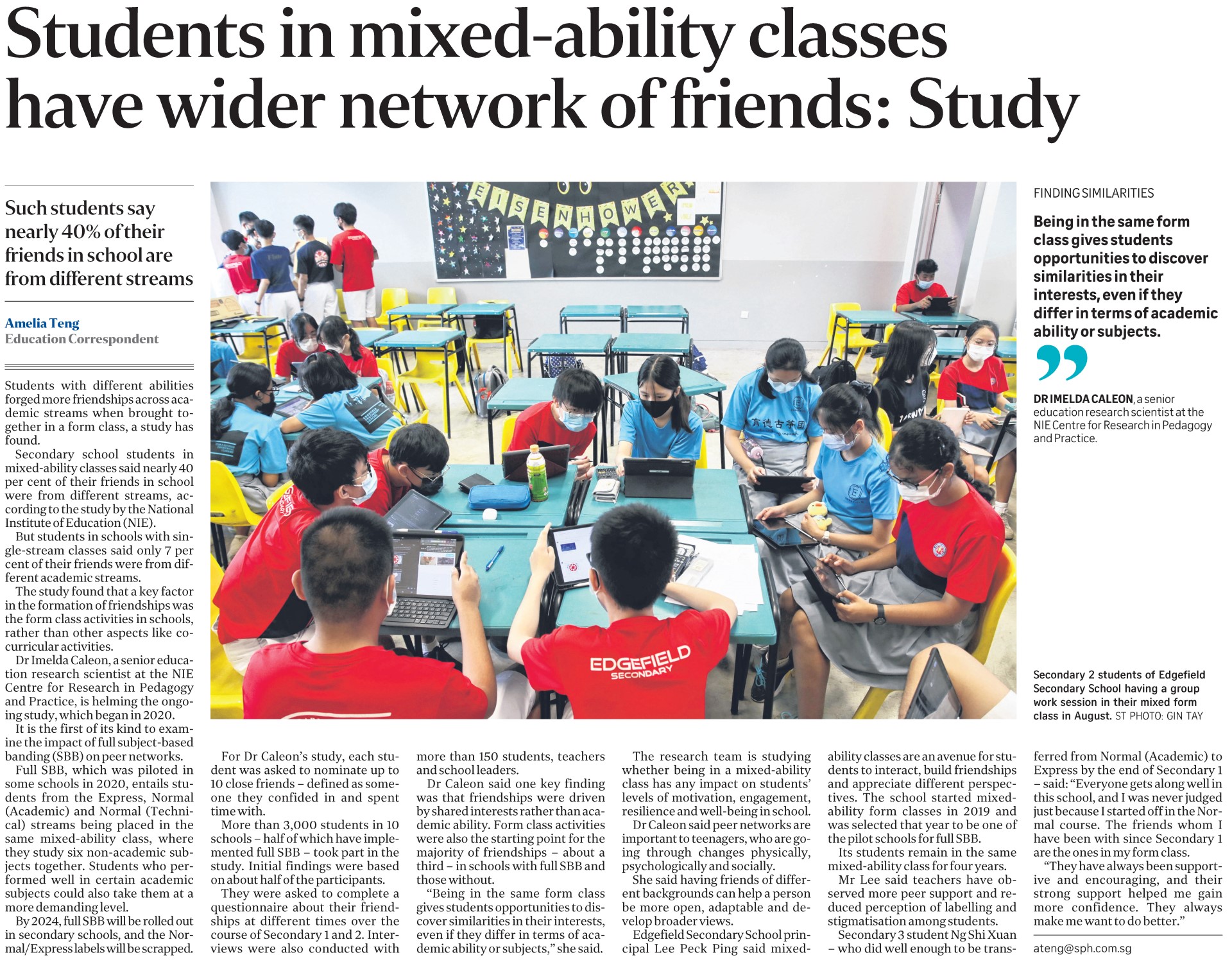 20221005 Teenagers have wider network of friends in schools with mixed form classes 20221005 Teenagers have wider network of friends in schools with mixed form classes