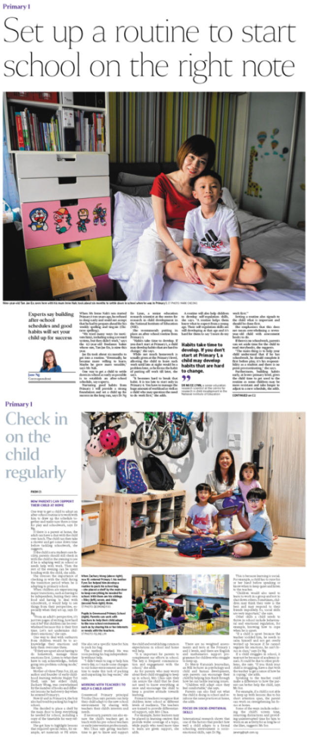 20230206 Set up a routine to start school on the right note Check in on child regularly