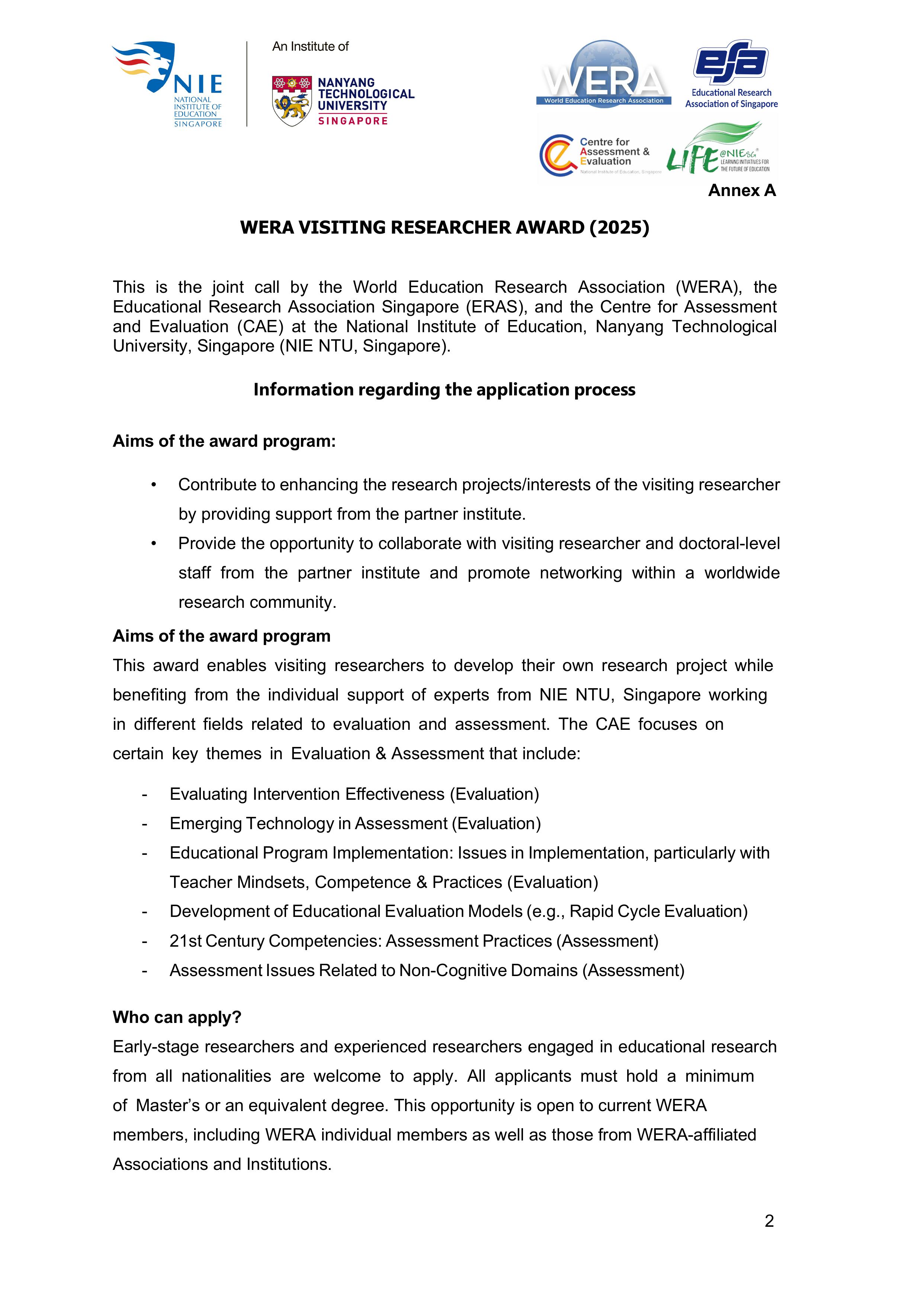 WERA Researcher Award 2025 pg 1