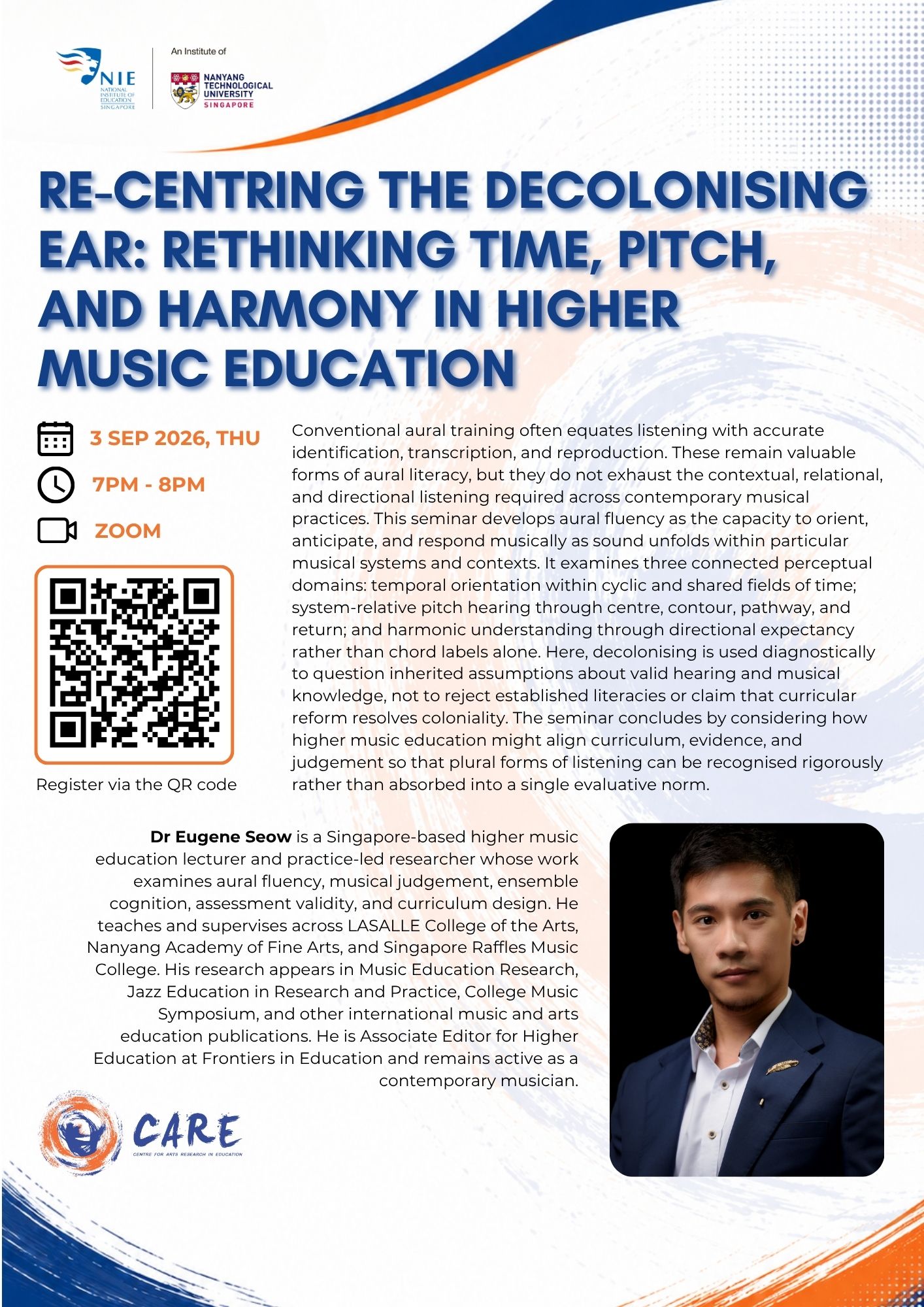 3 Sep 2026 - CARE Webinar with Dr Eugene Seow CARE Webinar with Dr Eugene Seow