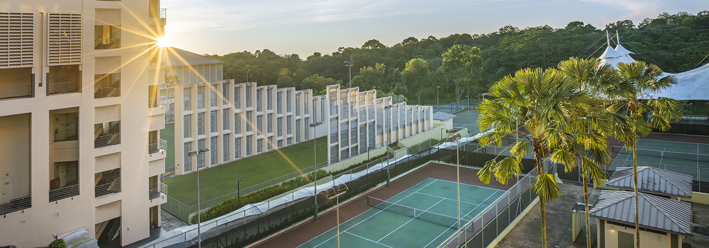 Ray of Sunlight on NIE Outdoor Tennis Courts